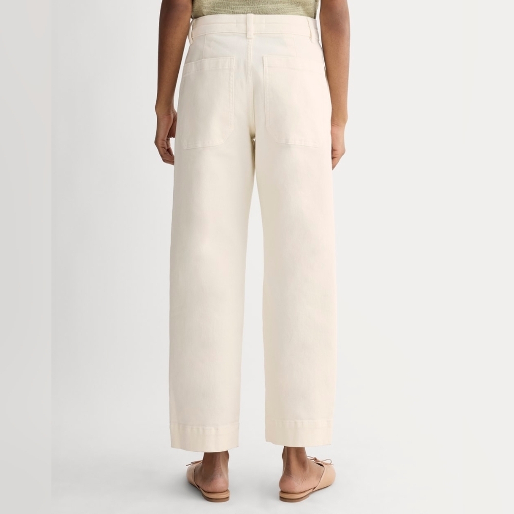 Everlane The Utility Straight-Leg Pant Size 00 In Bone Color - Picture 2 of 9
